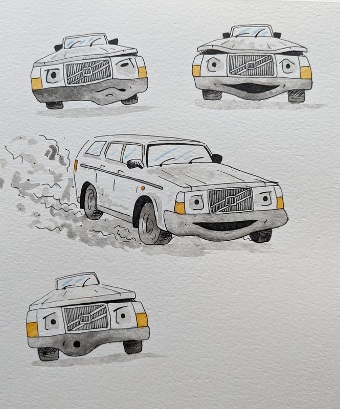Car character cartoon children's illustration picturebook artist and illustrator Laurie Trenfield 